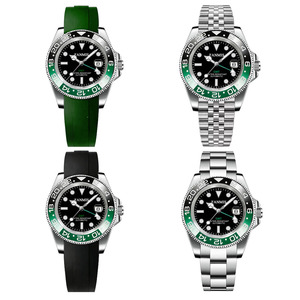Custom <strong>Watch</strong> Dial logo <strong>Pearl</strong> DG5833 GMT Green Automatic Mens Luxury Silicone Large Dial Style Beautiful <strong>Watch</strong> - Product Image 3
