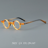 Haute qualité créatif lunettes japonais rond femme lecture à la main lunettes cadre rétro homme acétate myope lunettes
