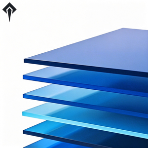 Caja decorativa exquisita fabricada en fábrica, cubierta protectora de acrílico azul transparente, decoración arquitectónica, lámina de plástico PMMA azul - Product Image 2