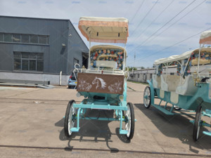 Factory Customized Direct-selling Royal Carriage Luxury Customized 4 Wheel Sightseeing Princess Wedding Carriage - Product Image 3