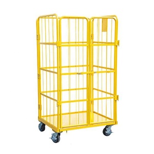 <span class=keywords><strong>Chariot</strong></span> <span class=keywords><strong>de</strong></span> stockage mobile en métal galvanisé pour laverie, cage roulante pliable et empilable en zinc pour entrepôt, <span class=keywords><strong>chariot</strong></span> <span class=keywords><strong>de</strong></span> sécurité à roulettes - Product Image 6