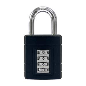 Yuefeng Combination Padlock Zinc Alloy 4 Digit Black Rectangular Home Security <b>Lock</b> - Product Image 1