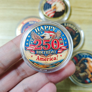 Moneda Conmemorativa del 250 Aniversario del 4 <span class=keywords><strong>de</strong></span> Julio <span class=keywords><strong>de</strong></span> 2028 con Diseño <span class=keywords><strong>de</strong></span> <span class=keywords><strong>la</strong></span> <span class=keywords><strong>Estatua</strong></span> <span class=keywords><strong>de</strong></span> <span class=keywords><strong>la</strong></span> <span class=keywords><strong>Libertad</strong></span> Americana y Flor <span class=keywords><strong>de</strong></span> Papaver Rhoeas - Product Image 4