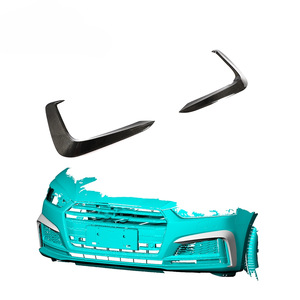 Alette Frontali in Fibra di Carbonio per Paraurti Anteriore S5, Canard per Audi S5 B9 <span class=keywords><strong>A5</strong></span> Sline 2017 2018 <span class=keywords><strong>2019</strong></span> - Product Image 2