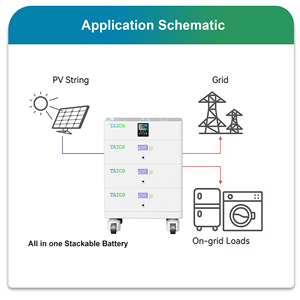 Batterie solaire au lithium empilable <span class=keywords><strong>TAICO</strong></span> 10000+ cycles haute tension 300Ah 400Ah 51.2V 10-20kW 20kWh LiFePO4 à semi-conducteurs CAN - Product Image 5