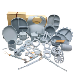 Juego de platos de silicona para bebé, set de platos de alimentación de elefante, dinosaurio, comer, arcoíris, succión dividida, sin BPA, nuevo diseño, <span class=keywords><strong>2022</strong></span>, Nube para niños, <span class=keywords><strong>2022</strong></span> - Product Image 3