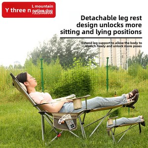 Silla Plegable Multifuncional para Exteriores, Ajustable, <span class=keywords><strong>con</strong></span> Patas Ajustables, Portátil, para Camping, Pesca, Playa, Hogar de Ancianos - Product Image 2