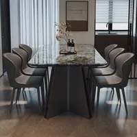 Table à manger moderne en marbre, fabrication chinoise, tables de restaurant, mobilier