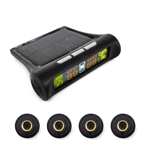 Araba TPMS lastik basıncı izleme sistemi güneş şarj HD dijital <span class=keywords><strong>LCD</strong></span> ekran otomatik alarmlar kablosuz harici sensörler TPMS - Product Image 1