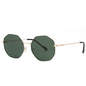 Gafas de Sol Octagonales Unisex con Marco Metálico, Lentes Degradadas, 100% Protección UV, Protección Solar para Adultos a la Moda - Product Image 5