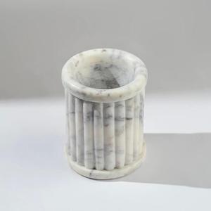 Florero de piedra de mármol blanco moderno de alta calidad, jarrón decorativo único para el hogar a buen precio - Product Image 2