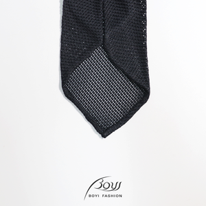 <span class=keywords><strong>Cravate</strong></span> 100% <span class=keywords><strong>Soie</strong></span> <span class=keywords><strong>Grenadine</strong></span> Garza Fina Tissage Luxe 7 Plis Finition Faite à la Main Bleu Marine Foncé pour Occasions Formelles Hommes - Product Image 2