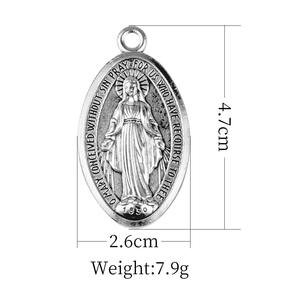Catholique Madonna Chapelet Collier Chapelets Conçu MARIE Recours Toi Sin Pray Forus Pendentif Prière Bijoux En Gros - Product Image 2