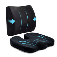 Coussin de siège ergonomique pour bureau/voiture en mousse à mémoire de forme à récupération lente, soutien lombaire et des hanches