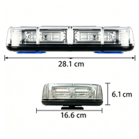 Feux de signalisation LED 48W, gyrophare, lumière d'avertissement, montage magnétique sur toit, boîtier en polycarbonate, plusieurs couleurs, lumière clignotante, alerte de sécurité pour les véhicules