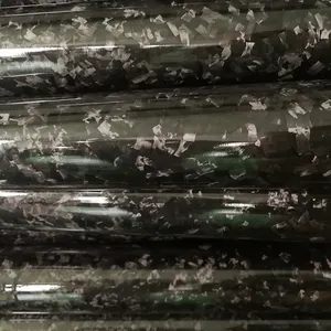 Tuyau tube en fibre de carbone brillant enveloppé de rouleau de patte forgé personnalisé résistant à la corrosion