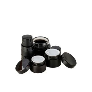 Envase de Plástico PET Negro Recargable para Alimentos y Cosméticos con Tapa de Rosca y Logotipo Personalizable para Crema, Loción, Polvo, 50ml-500ml - Product Image 2