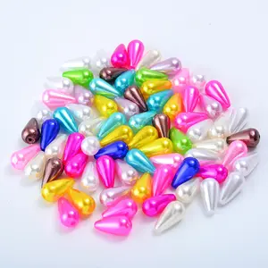 New Fashion Plastic ABS Imitation Drop Pearls Size 8*15MM Loose Pearl Beads For Jewelry Bracelet Necklace Making Accessories