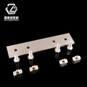 Placa Conectora de Acero Inoxidable para Perfil de Aluminio Luhu 4040, Accesorio para Perfil de Aleación - Product Image 1