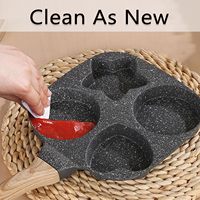 Smartpan poêle à oeufs en gros poêles à crêpes antiadhésives 4 tasses trou ustensiles de cuisine crêpe omelette poêle en alliage d'aluminium cuiseur à oeufs