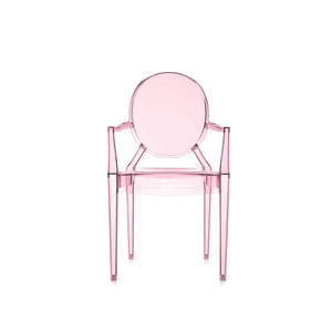 Venta al por mayor moderno acrílico transparente Rosa evento brazos fantasma sillas para niños fiesta - Product Image 2