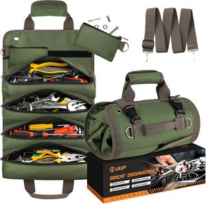 Multi-Purpose Waterproof Adjustable Strap <b>Roll</b> <b>up</b> Wrench Canvas Car First Aid Kit Storage Hanging Zipper Organizer OEM - Product Image 1