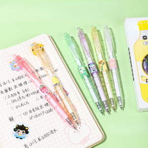 Creative Juice Party Gel Pen Cartoon Student Signature Pen Set 6 Stück schwarze Tinte 0,5mm - Product Image 2