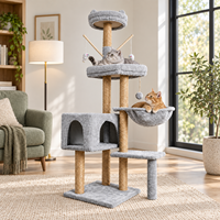 Arbre à chat haut et populaire avec panier en peluche pour chatons, modèle Condo, du fabricant