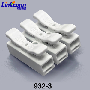 Conectores de Cable Linkconn 932-3, Bloque de Terminales a Presión con Resorte, Contactos de Cobre, Rectangulares Blancos, 15A 600V - Product Image 5