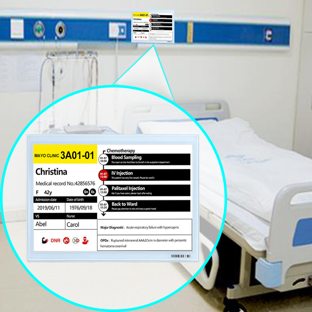 Epaper Display Smart Bank Office Hospital Display 7.5 Inch E Ink Screen Technology Electronic Shelf Label Medical Use Compatible