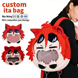 Bolso Ita Personalizado de Fabricante con Caras Intercambiables, Adorable Bolso Ita de Dibujos Animados con Ventana Transparente para Exhibición de Pins, Mochila de <span class=keywords><strong>Peluche</strong></span> - Product Image 1