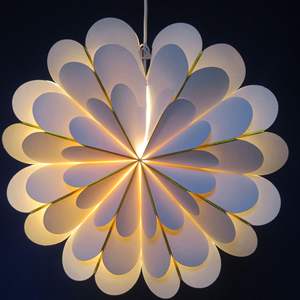 Nouvelle arrivée 3D simplicité maison création artisanat papier fleurs <span class=keywords><strong>Origami</strong></span> lanternes lumières LED prix séparé - Product Image 2