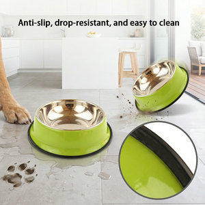 Bol à eau pour animaux de compagnie en acier inoxydable pour chats et <span class=keywords><strong>chiens</strong></span>, antidérapant, résistant à la corrosion, design élégant et écologique - Product Image 4