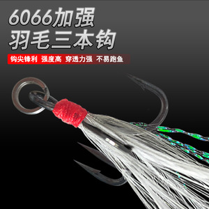 เหยื่อตกปลา Huashengda รุ่น 079 เหยื่อปลอมพลาสติกพร้อมขนนกสำหรับตกปลาในธรรมชาติ - Product Image 3