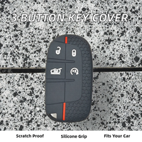 Penutup Fob Kunci Mobil Silikon 3 Tombol Tahan Gores Permukaan Bertekstur Ringan Cocok untuk Clio 4/5 untuk Duster Sandero