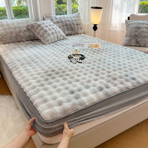 Sábana Premium DL con Tejido Jacquard, Imitación Piel de Conejo, Ajustable, Poliéster Antiestático, Teñido Reactivo, Venta al Por Mayor, OEM, Personalizada - Product Image 1