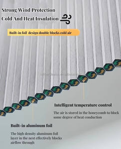 תאית חלון ללא ארוג תריס תריס בד אלומיניום מסגרת אלומיניום יום וילון דבש שחור - Product Image 2