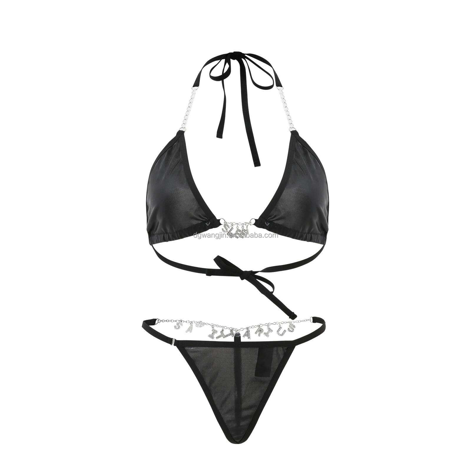 Low Price Wholesale Mature Women's Underwear Sexy Bra Set Plain Color Transparent Mesh Bare Color Bra Underwear Set