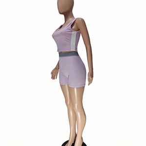 Viviblook Z505ST04 Conjunto Deportivo Casual para Mujer, Chaleco sin Mangas y Pantalones Cortos, Dos Piezas, Tallas Grandes - Product Image 5