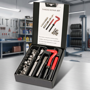 <b>Thread</b> Repair Set M3-M14 Steel Hand Tool Kit with Tap Drill Bit Wire <b>Insert</b> Hard Case for Mechanical Repair - Product Image 6