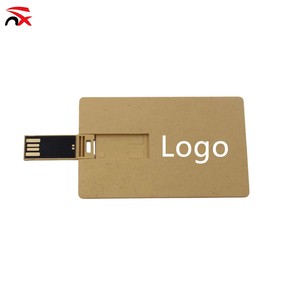 Wheat Straw Customized Business Advertising Usb Credit Card Promotional Gift 128mb to 128GB USB Card