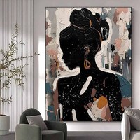 Moda Kadınlar Yağlıboya Popüler Sanat Kanvas Soyut Duvar Sanatı Portre Resimleri