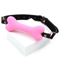 Jouet sexuel pour adultes, bouchon buccal en forme d'os de chien, jouet alternatif SM, bouchon buccal en silicone, boule buccale BDSM, boule à salive