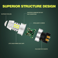 Ampoule LED à encliquetage super lumineuse PW24W PWY24W 12182 12V 24W pour feux de jour, clignotants et feux de stationnement Mini Cooper