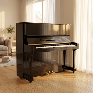 Piano Negro Brillante U1H Usado, Todas las Piezas Originales, Tono Brillante y Transparente para Enseñanza Musical - Product Image 1
