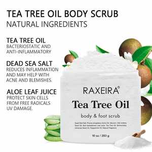 Natural Whitening Sugar Body <strong>Scrub</strong> Exfoliating <strong>Cream</strong> <strong>Facial</strong> Body Organic Skin Care Tea Tree Oil Sea Salt Body <strong>Scrub</strong> - Product Image 3