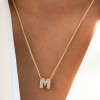 DIY combinación nombre 26 alfabeto colgantes collares hombres mujeres amistad moda letra colgante encanto cadena collares