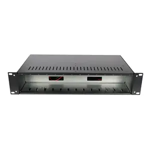 2U 14 slots fiber media converter 19 inch rack mount chassis for standalone media converter