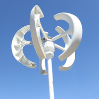 Éolienne Verticale à Axe Vertical 5kW 8kW 10kW Générateur Éolien 12/24/48V 5 Pales Système d'Énergie Éolienne Type Lanterne