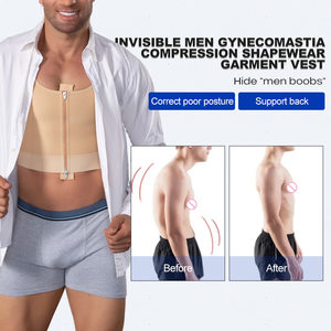Gilet de compression post-chirurgical pour hommes, Faja colombienne de qualité médicale pour le contrôle du ventre, pour gynécomastie - Product Image 4